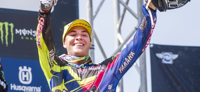 Valentin Guillod felice per la prima vittoria in un GP della sua carriera