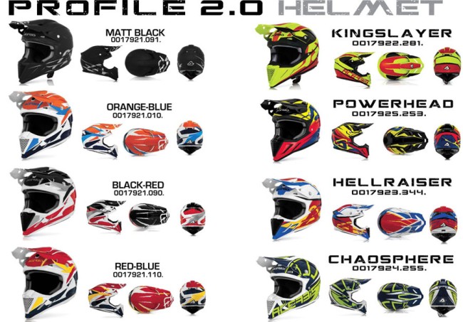 ACERBIS PROFILE 2016 helmets available