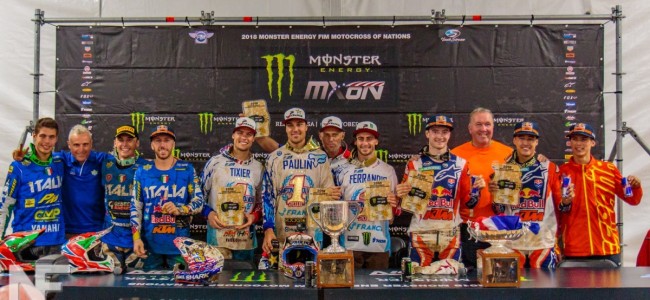Team Netherlands on the podium again during the MXoN.