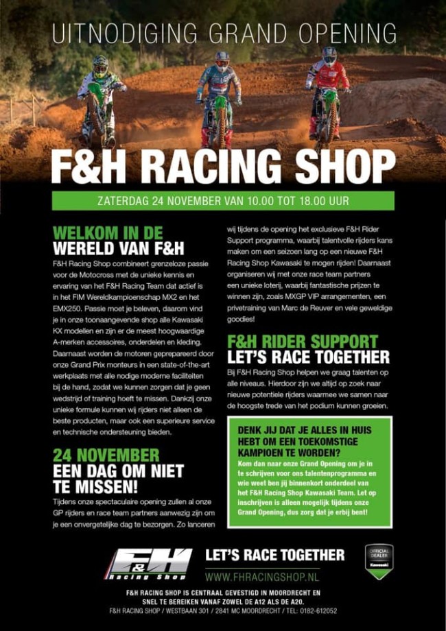 Uitnodiging Grand Opening F&H Racing Shop