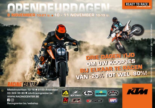 Come to the Racing Center open days: November 9-10-11!