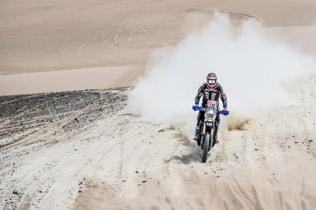 Wesley Pittens del Rally Dakar dopo un grosso incidente