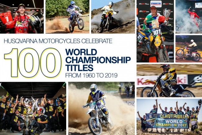 100 wereldtitels voor Husqvarna motorcycles!