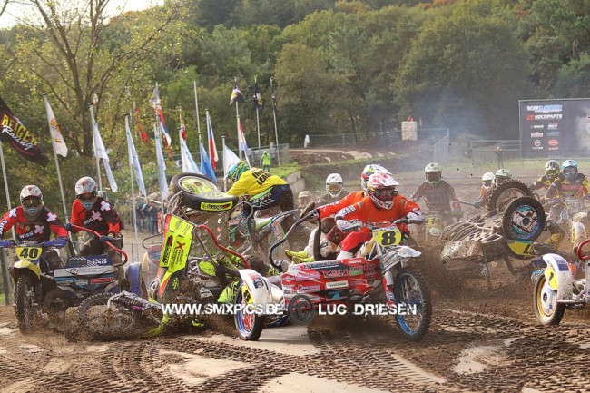 Keuben/Snell take European sidecarcross title during the final in Oss!