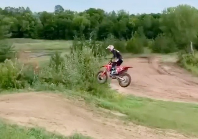 Penalty: Ryan Dungey spins in circles on a Honda CRF450R