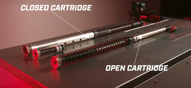 Technology: The difference between an open and a closed cartridge suspension