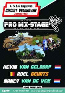 Affiche Pro mx stage met afbeeldingen van motocrossers