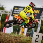 Roan van de Moosdijk, Maxime Grau en Lucas Leok  op dag een ADAC MX Masters