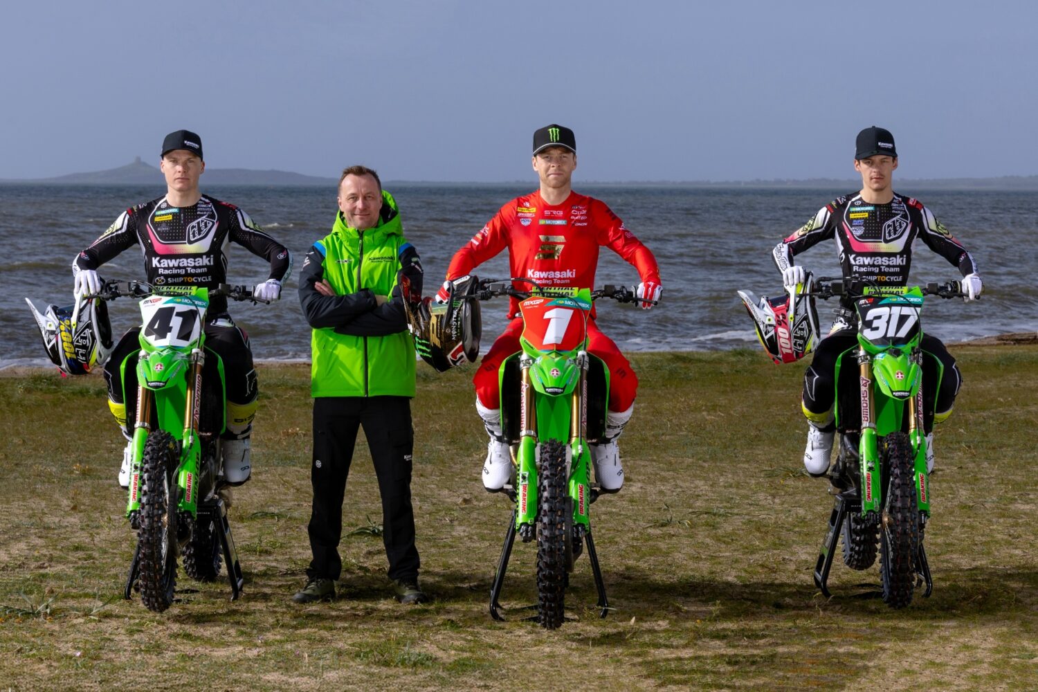 Romain Febvre Pauls Jonass en Mathis Valin Kawasaki Racing Team 2026