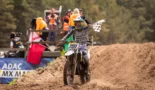 Tensfeld ADAC 85 cc: Martins Cirulis haalt een stuk van de averij op