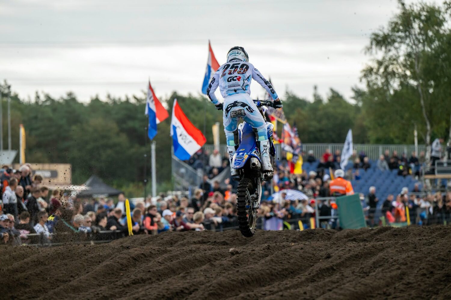 Glenn Coldenhoff in de whoops tijdens zijn laatste MXGP in Arnhem