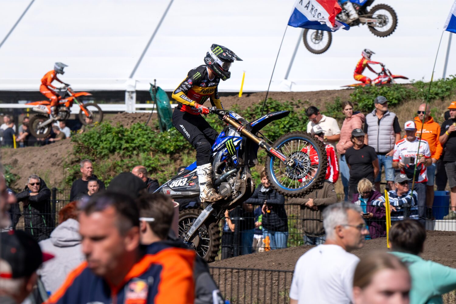 Jarne Bervoets op zijn VHR Yamaha tijdens de GP van Nederland 2026