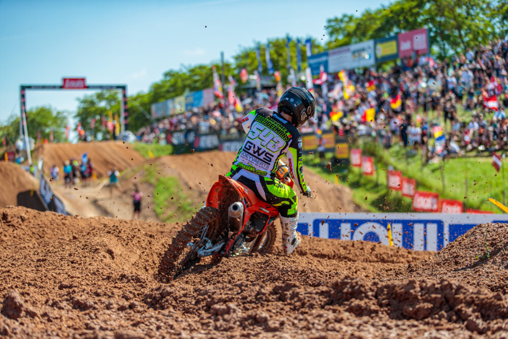 Maxime Breugelmans op haar KTM